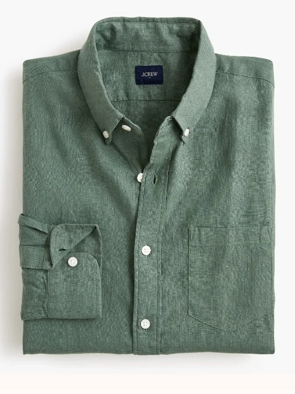 J crew topiary Classic-fit linen-blend shirt